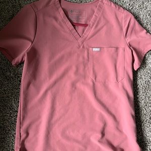 Small Catarina one-pocket scrub top- mauve